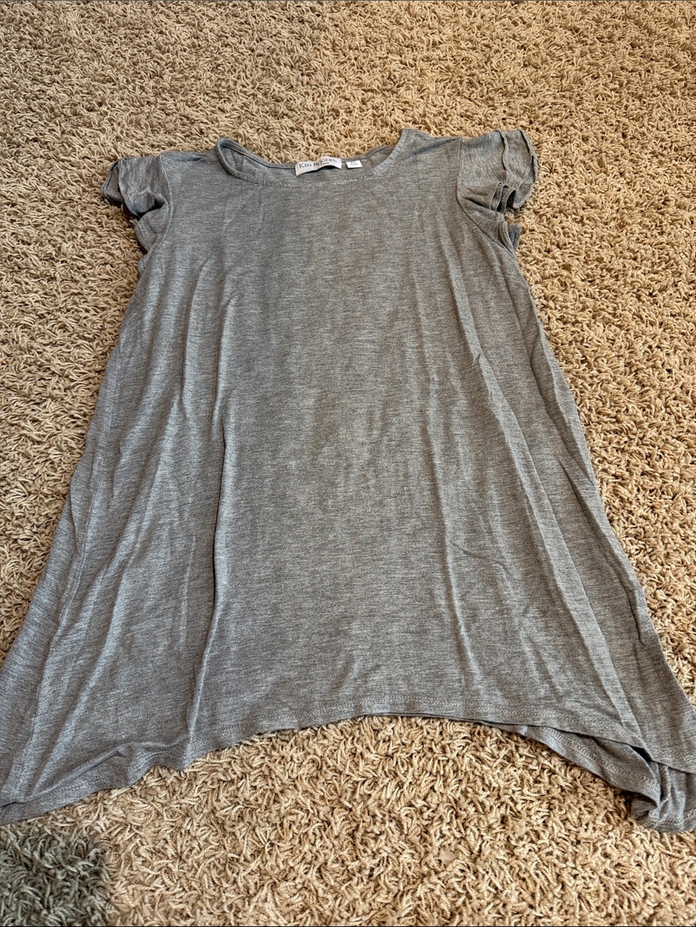 ❤️ Kim Rogers Women’s Gray Short Sleeve Swing Top